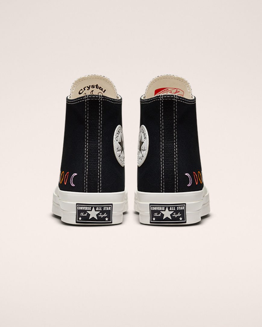 Tenisi Inalti Dama Converse Chuck 70 Mystic Symbols Negrii Albi | RO RCXSP725